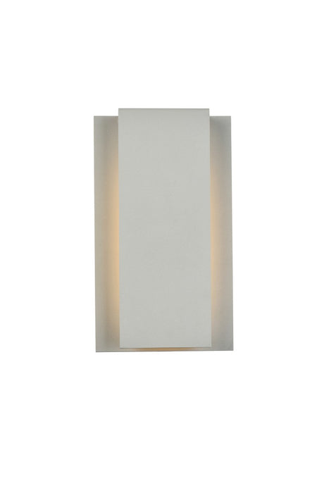 Elegant Lighting LDOD4033S LED Outdoor Wall Lamp, Silver