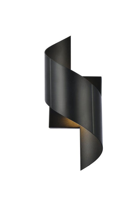 Elegant Lighting LDOD4034BK LED Outdoor Wall Lamp, black