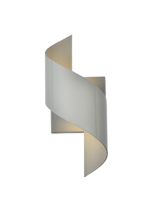 Elegant Lighting LDOD4034S LED Outdoor Wall Lamp, Silver