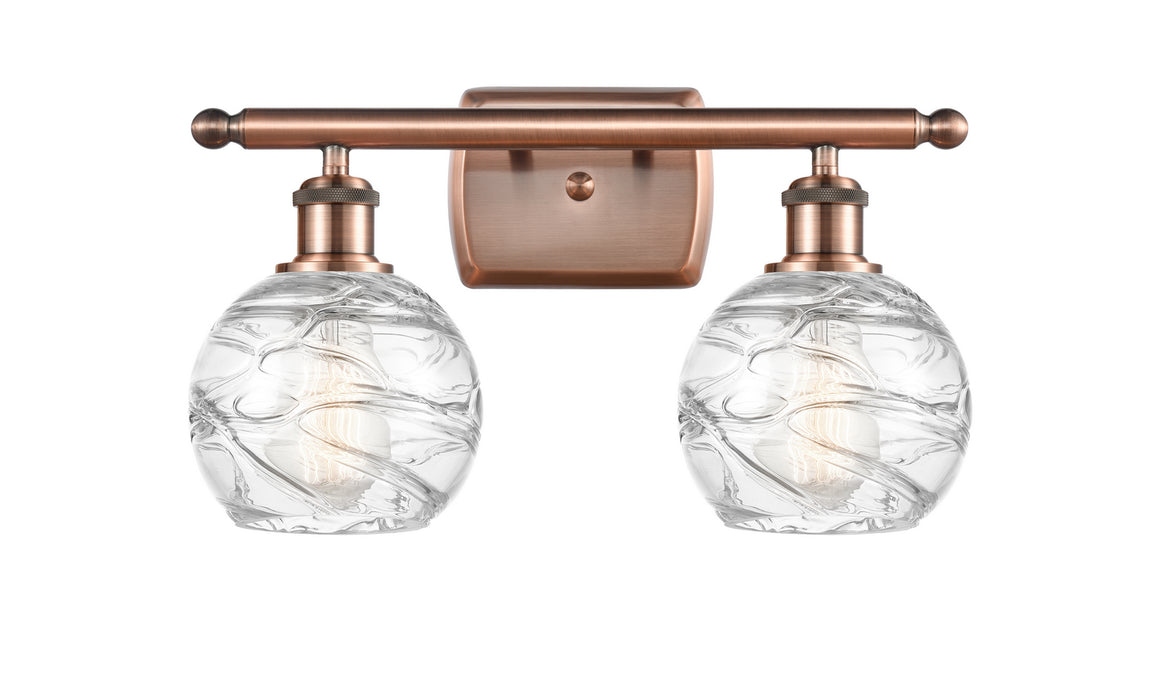 Innovations 516-2W-AC-G1213-6 Two Light Bath Vanity, Antique Copper