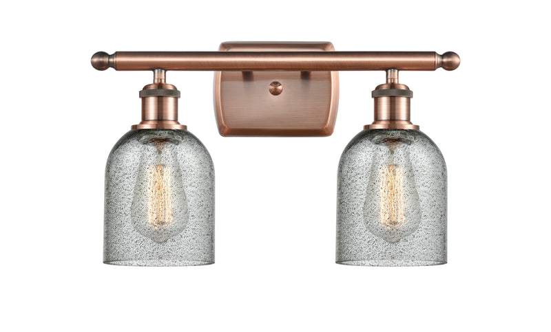 Innovations 516-2W-AC-G257 Two Light Bath Vanity, Antique Copper