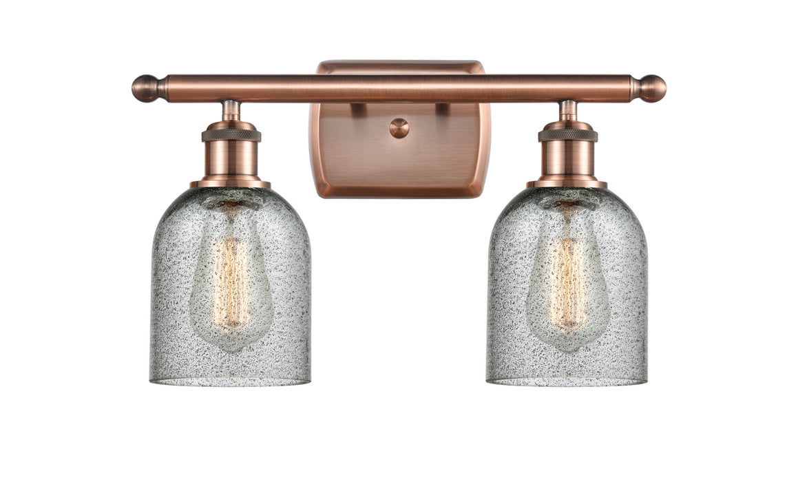 Innovations 516-2W-AC-G257 Two Light Bath Vanity, Antique Copper