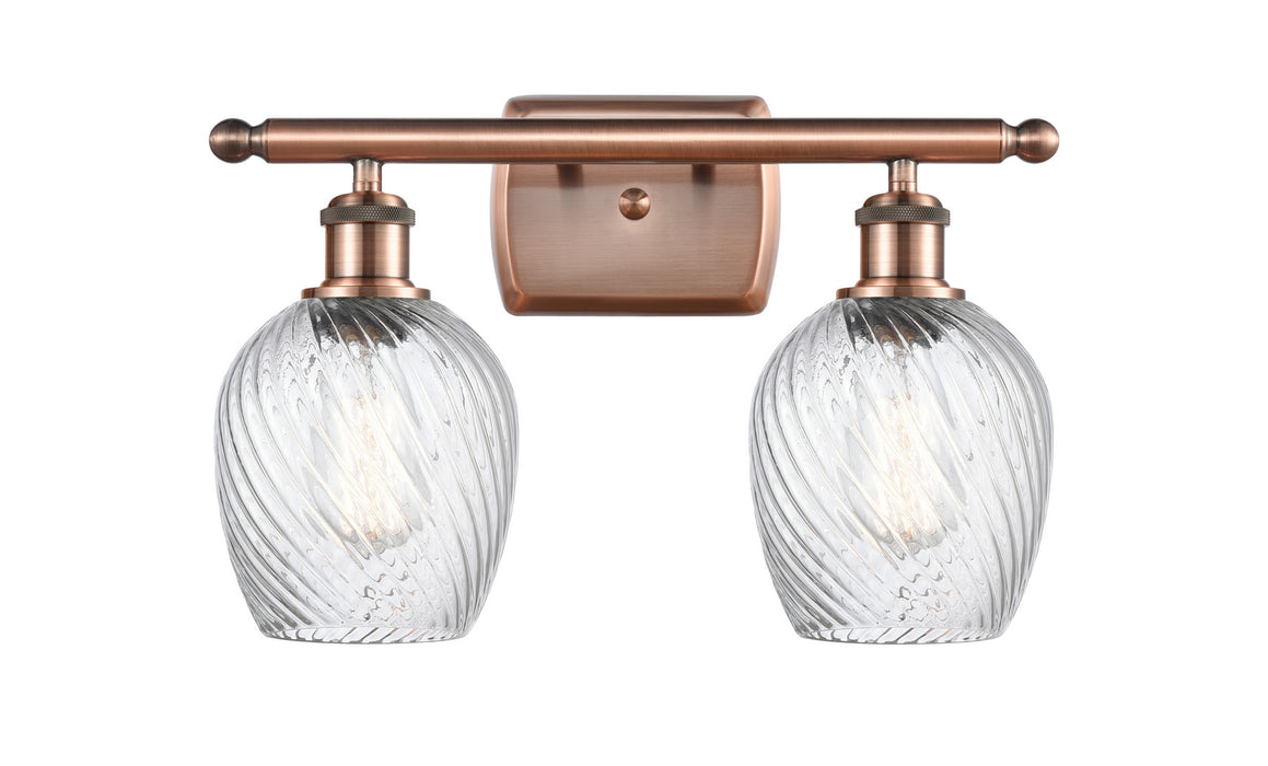 Innovations 516-2W-AC-G292 Two Light Bath Vanity, Antique Copper