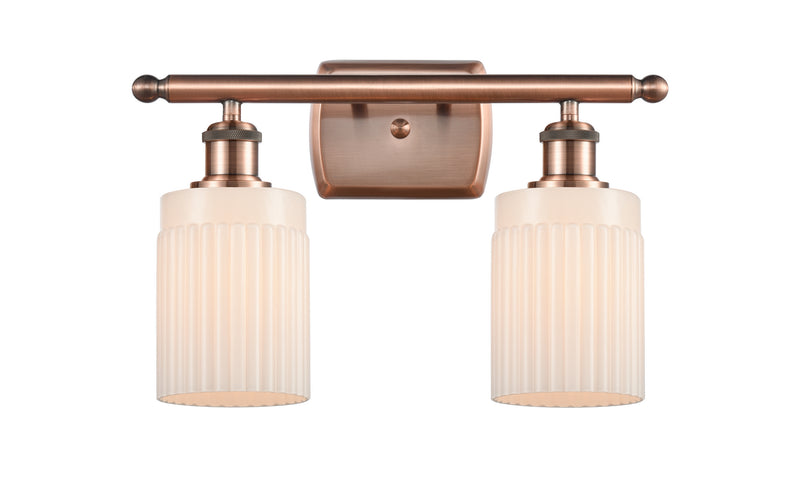 Innovations 516-2W-AC-G341 Two Light Bath Vanity, Antique Copper