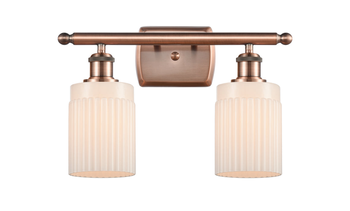 Innovations 516-2W-AC-G341 Two Light Bath Vanity, Antique Copper