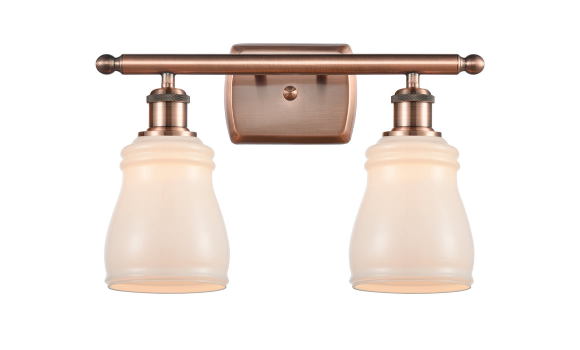Innovations 516-2W-AC-G391 Two Light Bath Vanity, Antique Copper