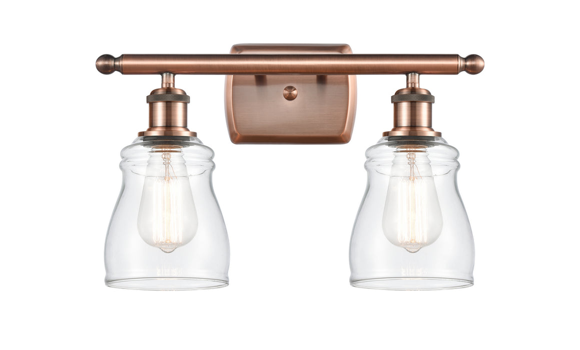 Innovations 516-2W-AC-G392 Two Light Bath Vanity, Antique Copper