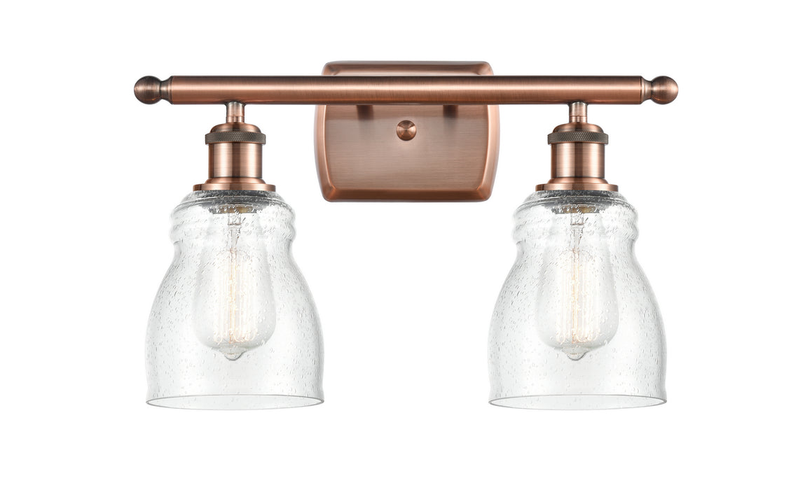 Innovations 516-2W-AC-G394 Two Light Bath Vanity, Antique Copper
