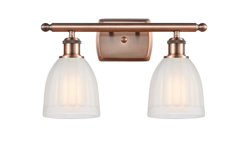 Innovations 516-2W-AC-G441 Two Light Bath Vanity, Antique Copper