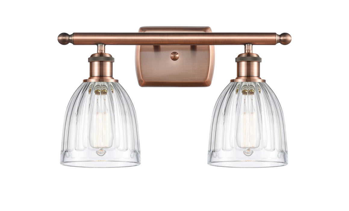 Innovations 516-2W-AC-G442 Two Light Bath Vanity, Antique Copper