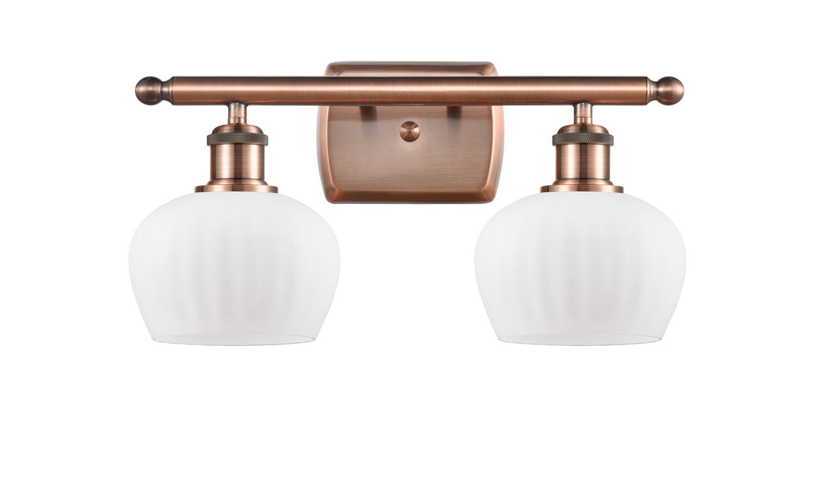 Innovations 516-2W-AC-G91 Two Light Bath Vanity, Antique Copper