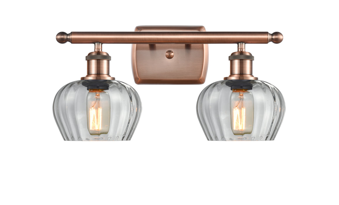 Innovations 516-2W-AC-G92 Two Light Bath Vanity, Antique Copper