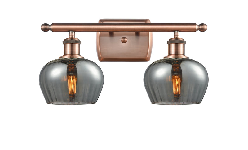 Innovations 516-2W-AC-G93 Two Light Bath Vanity, Antique Copper