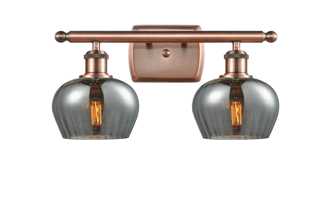 Innovations 516-2W-AC-G93 Two Light Bath Vanity, Antique Copper