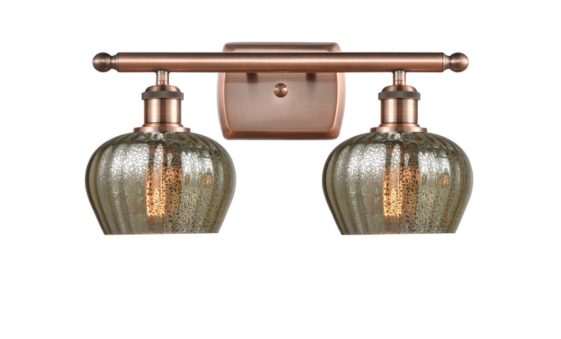Innovations 516-2W-AC-G96 Two Light Bath Vanity, Antique Copper