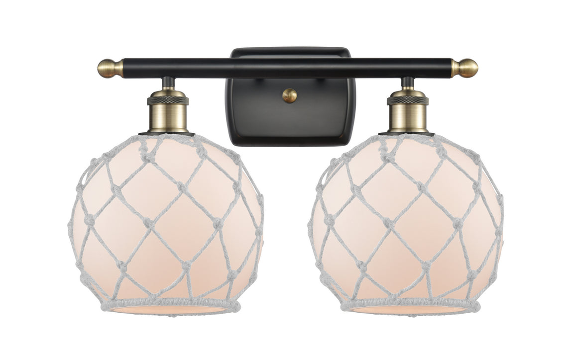 Innovations 516-2W-BAB-G121-8RW Two Light Bath Vanity, Black Antique Brass