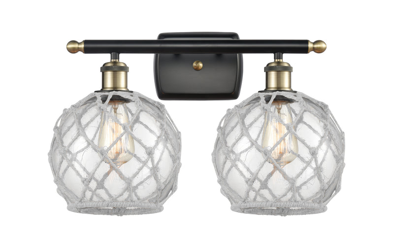 Innovations 516-2W-BAB-G122-8RW Two Light Bath Vanity, Black Antique Brass