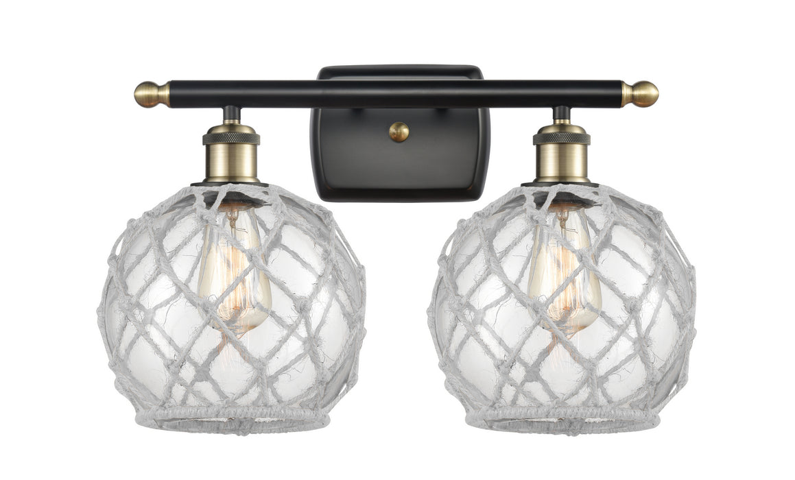 Innovations 516-2W-BAB-G122-8RW Two Light Bath Vanity, Black Antique Brass