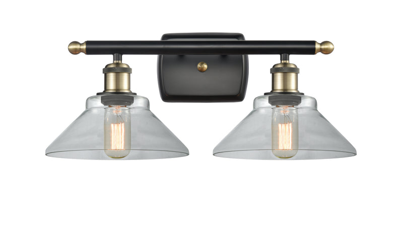 Innovations 516-2W-BAB-G132 Two Light Bath Vanity, Black Antique Brass