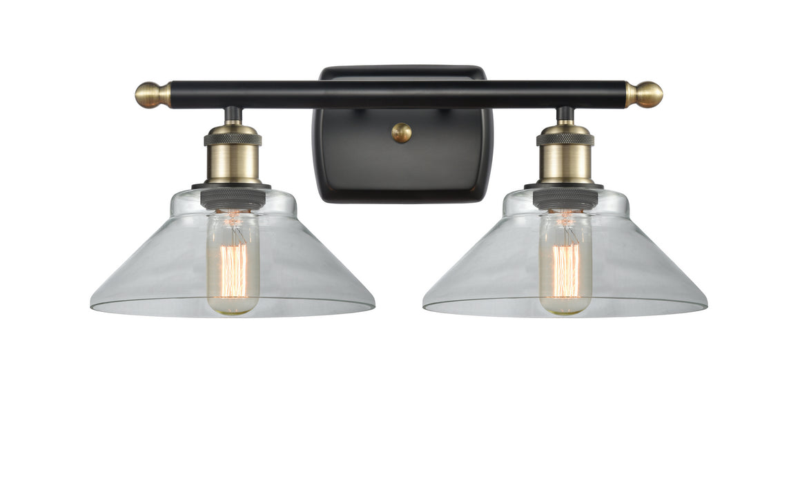 Innovations 516-2W-BAB-G132 Two Light Bath Vanity, Black Antique Brass
