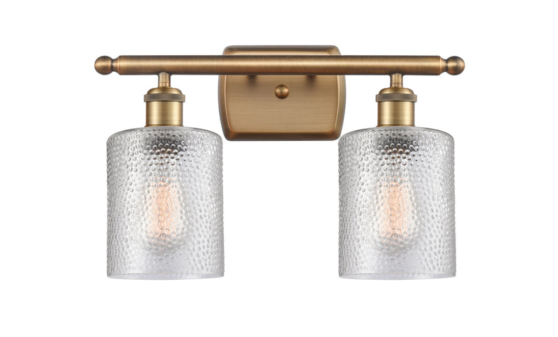 Innovations 516-2W-BB-G112 Two Light Bath Vanity, Brushed Brass