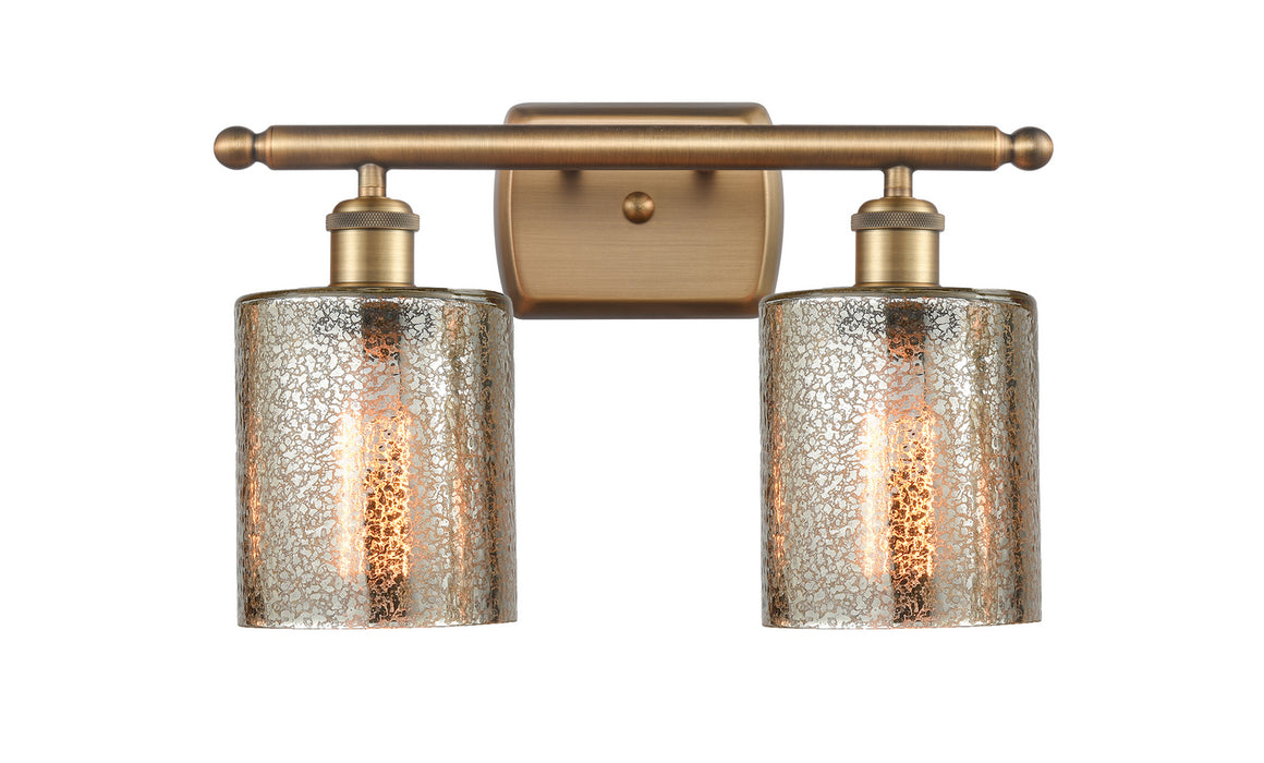 Innovations 516-2W-BB-G116 Two Light Bath Vanity, Brushed Brass