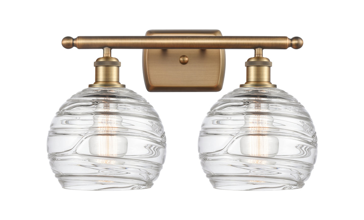 Innovations 516-2W-BB-G1213-8 Two Light Bath Vanity, Brushed Brass