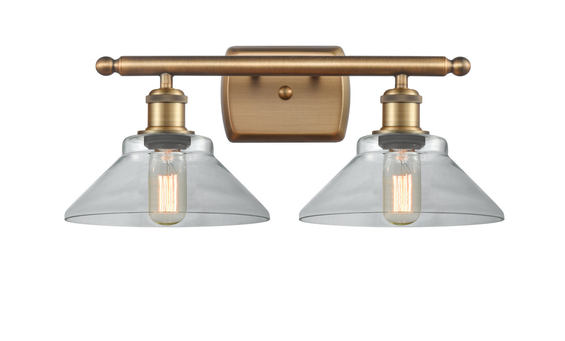 Innovations 516-2W-BB-G132 Two Light Bath Vanity, Brushed Brass