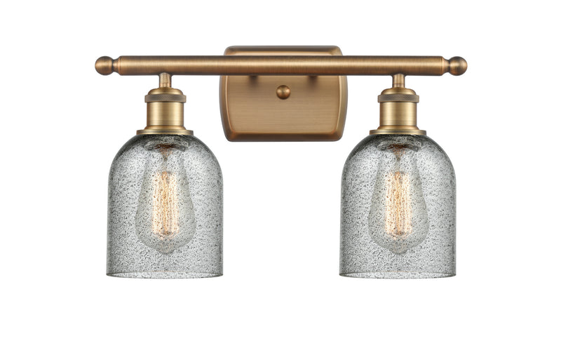 Innovations 516-2W-BB-G257 Two Light Bath Vanity, Brushed Brass