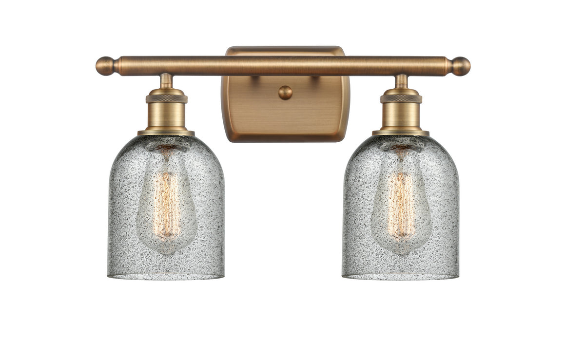 Innovations 516-2W-BB-G257 Two Light Bath Vanity, Brushed Brass