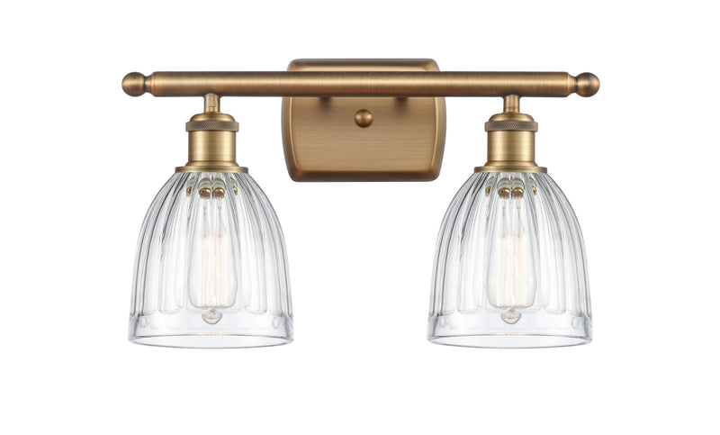 Innovations 516-2W-BB-G442 Two Light Bath Vanity, Brushed Brass