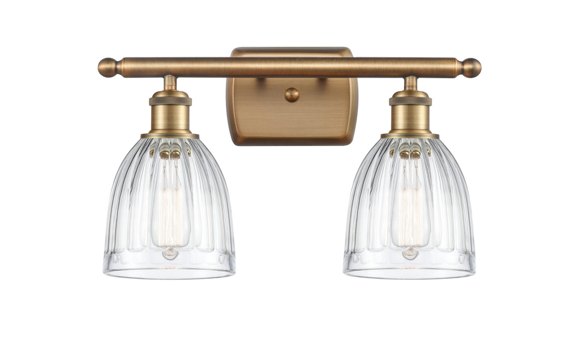 Innovations 516-2W-BB-G442 Two Light Bath Vanity, Brushed Brass