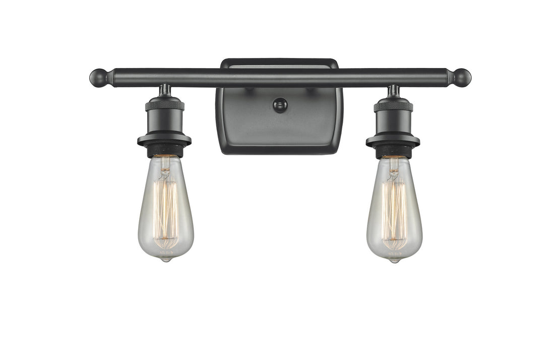 Innovations 516-2W-BK Two Light Bath Vanity, Matte Black