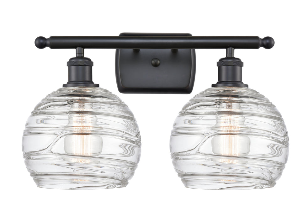 Innovations 516-2W-BK-G1213-8 Two Light Bath Vanity, Matte Black