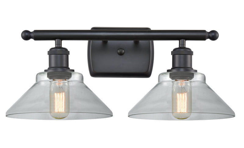 Innovations 516-2W-BK-G132 Two Light Bath Vanity, Matte Black