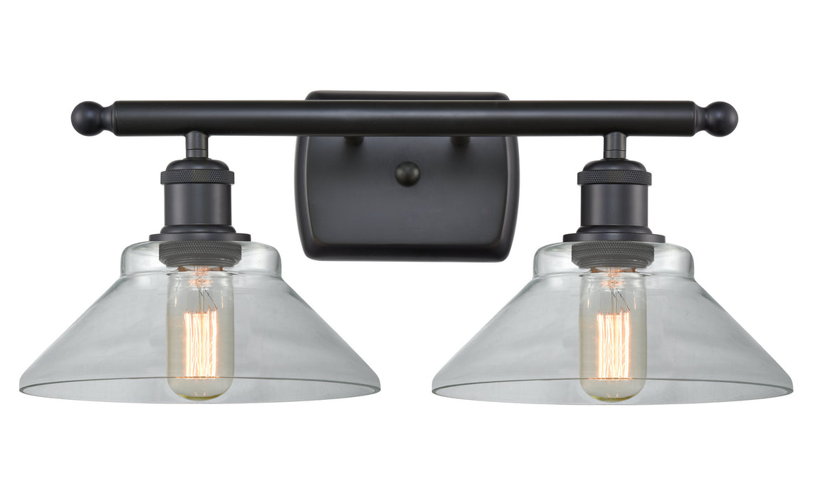 Innovations 516-2W-BK-G132 Two Light Bath Vanity, Matte Black