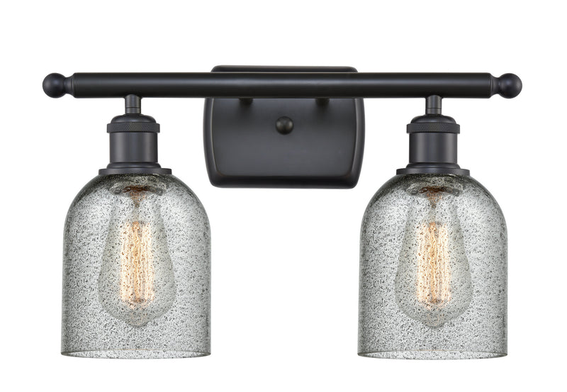 Innovations 516-2W-BK-G257 Two Light Bath Vanity, Matte Black