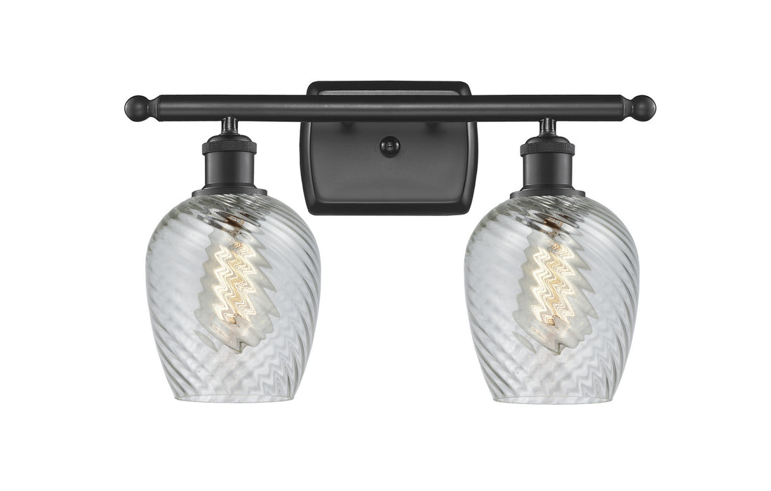 Innovations 516-2W-BK-G292 Two Light Bath Vanity, Matte Black