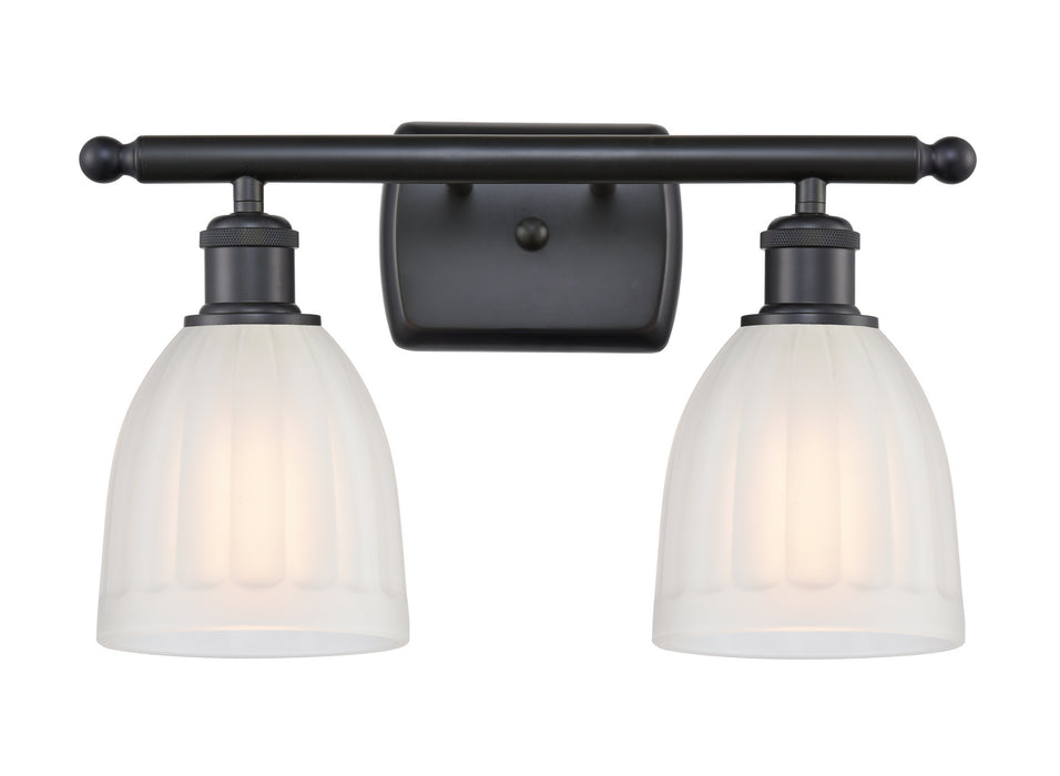 Innovations 516-2W-BK-G441 Two Light Bath Vanity, Matte Black