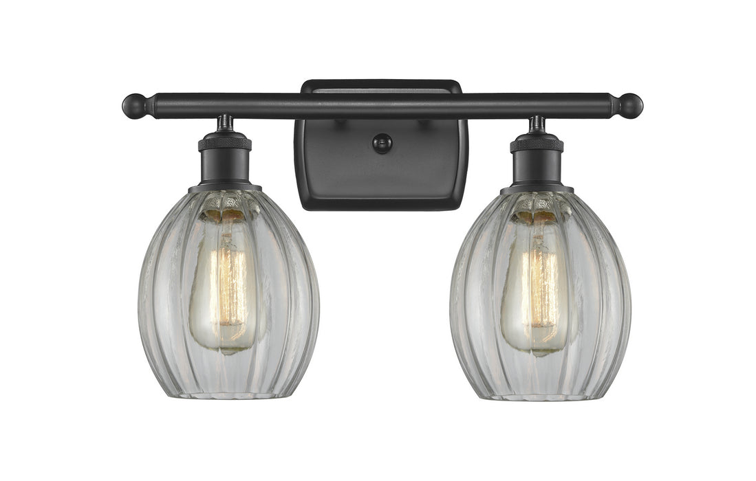 Innovations 516-2W-BK-G82 Two Light Bath Vanity, Matte Black