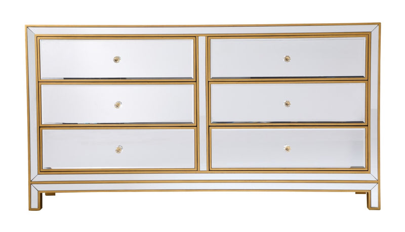 Elegant Lighting MF72036G Dresser, Antique Gold