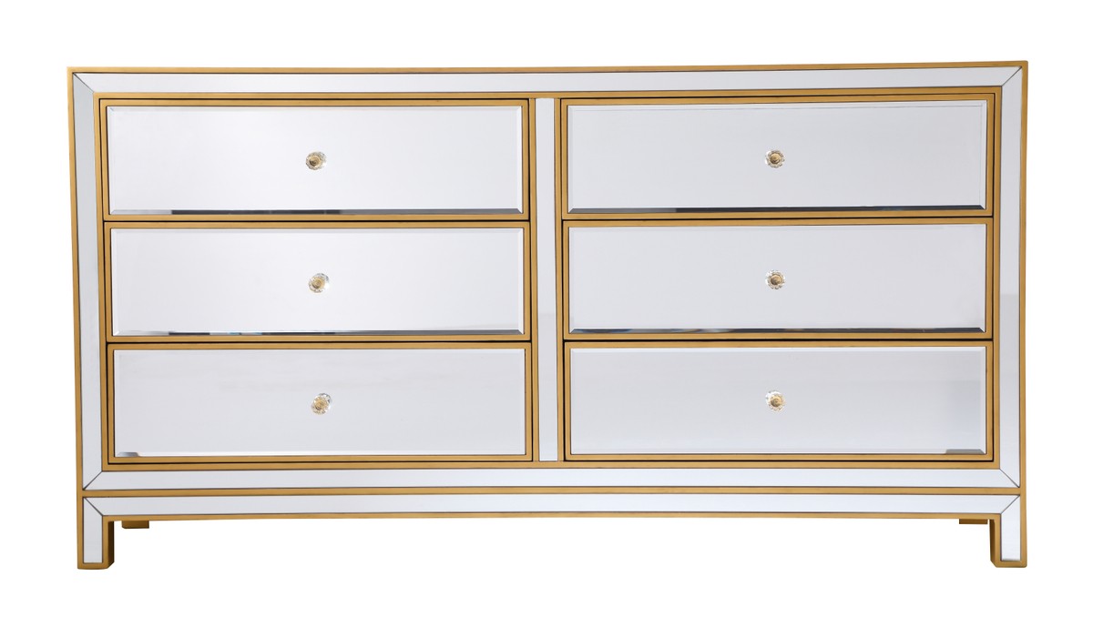 Elegant Lighting MF72036G Dresser, Antique Gold
