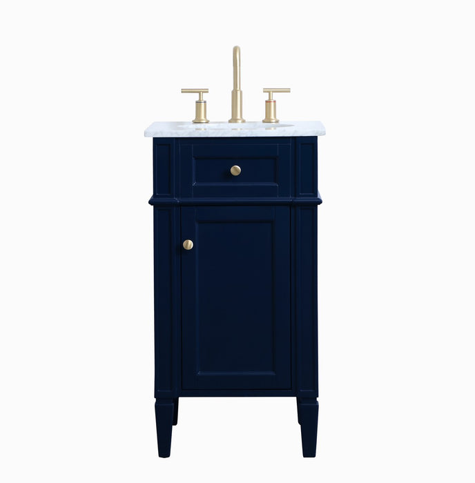 Elegant Lighting VF12518BL Single Bathroom Vanity, blue