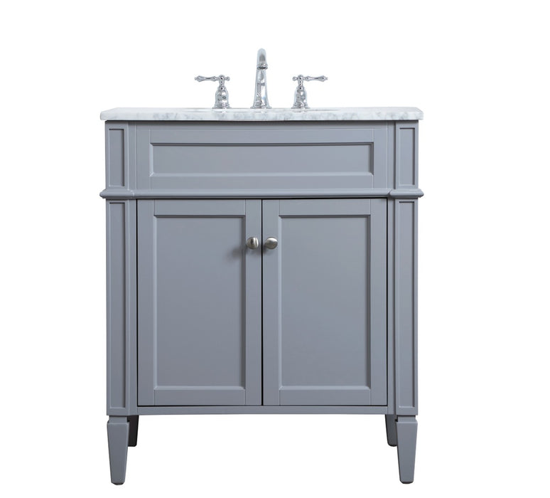 Elegant Lighting VF12530GR Single Bathroom Vanity, Grey