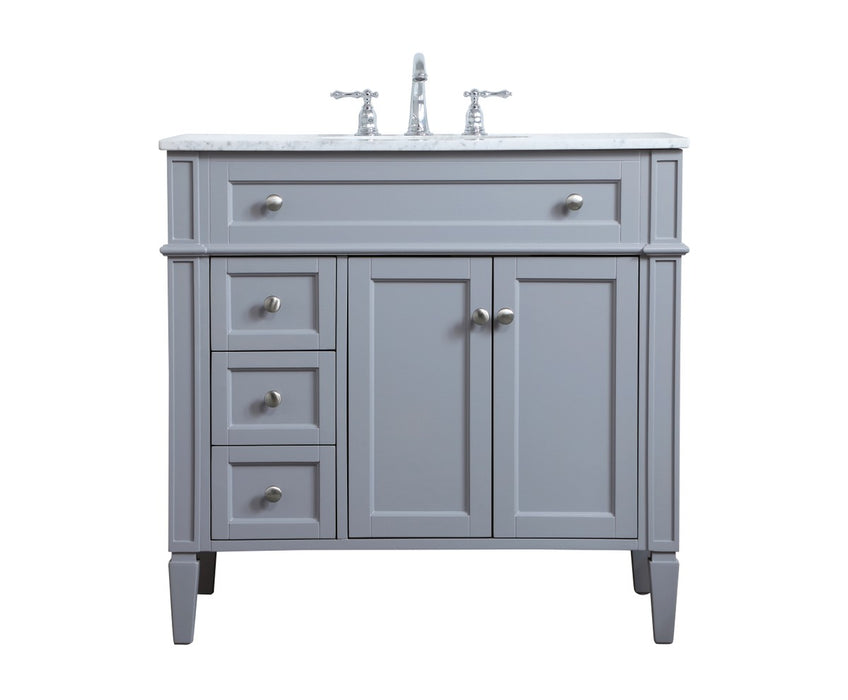 Elegant Lighting VF12536GR Single Bathroom Vanity, Grey