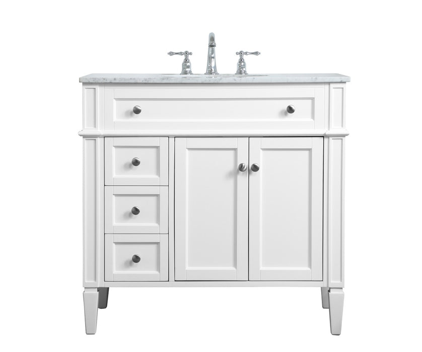 Elegant Lighting VF12536WH Single Bathroom Vanity, White