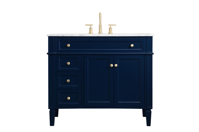 Elegant Lighting VF12540BL Single Bathroom Vanity, blue