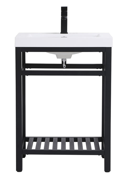 Elegant Lighting VF14024BK Single Bathroom Vanity, black