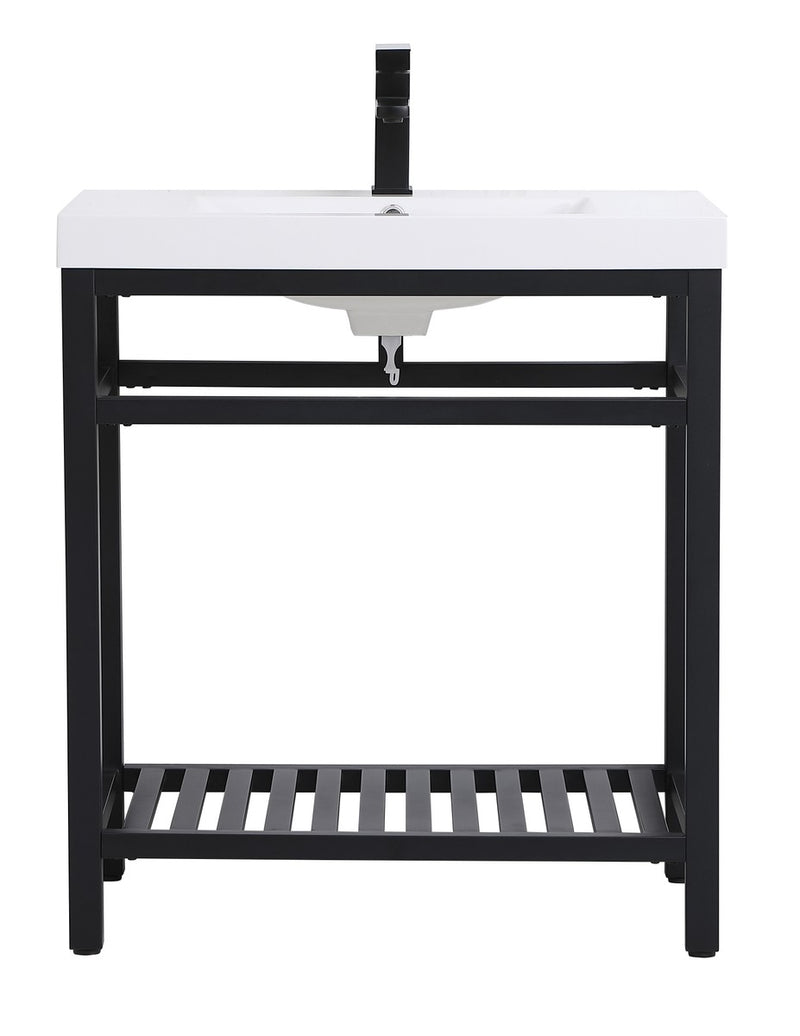 Elegant Lighting VF14030BK Single Bathroom Vanity, black