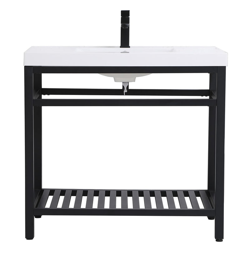 Elegant Lighting VF14036BK Single Bathroom Vanity, black
